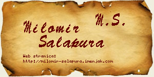 Milomir Salapura vizit kartica